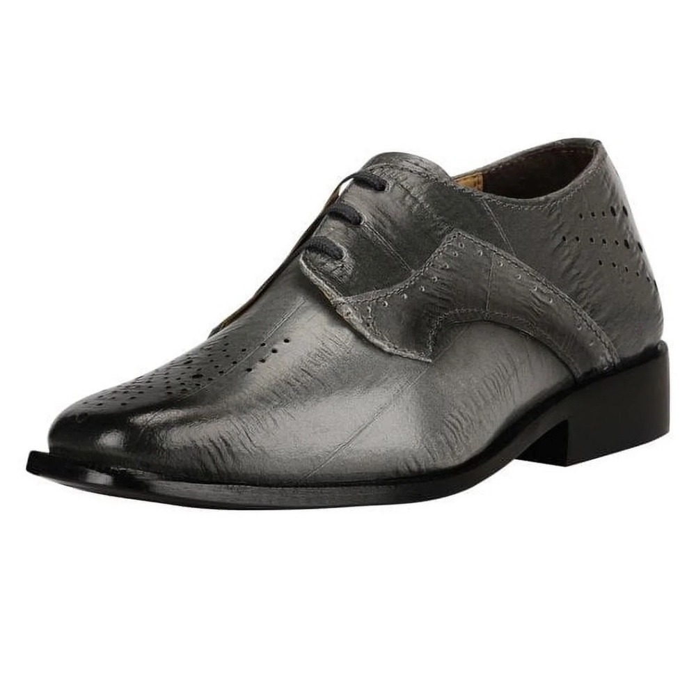 Liberty Youth Boys Dress Shoes Oxfords Brogue Perforated Leather Upper Size 1 - Picture 2 of 8